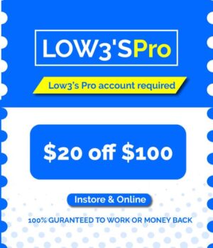 Lowes pro $20 off $100 coupon