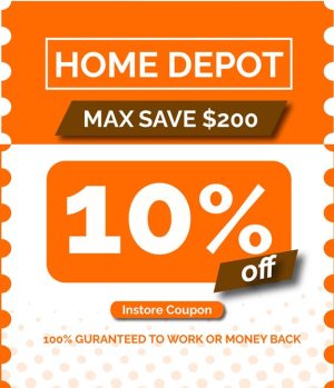 home depot 10% off coupon