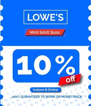 Lowe's 10% off coupon