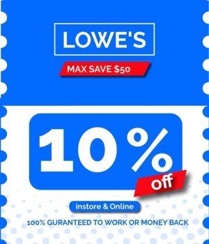 Lowe's 10% off coupon