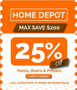 home depot 25% off coupon