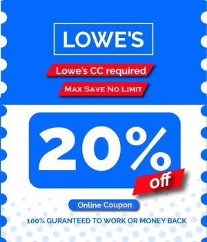 lowes 20% off no limit