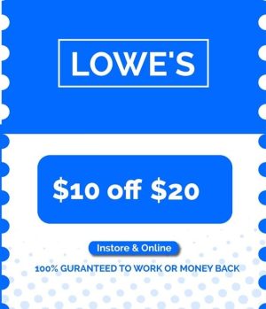 lowes $10 off $20 coupon